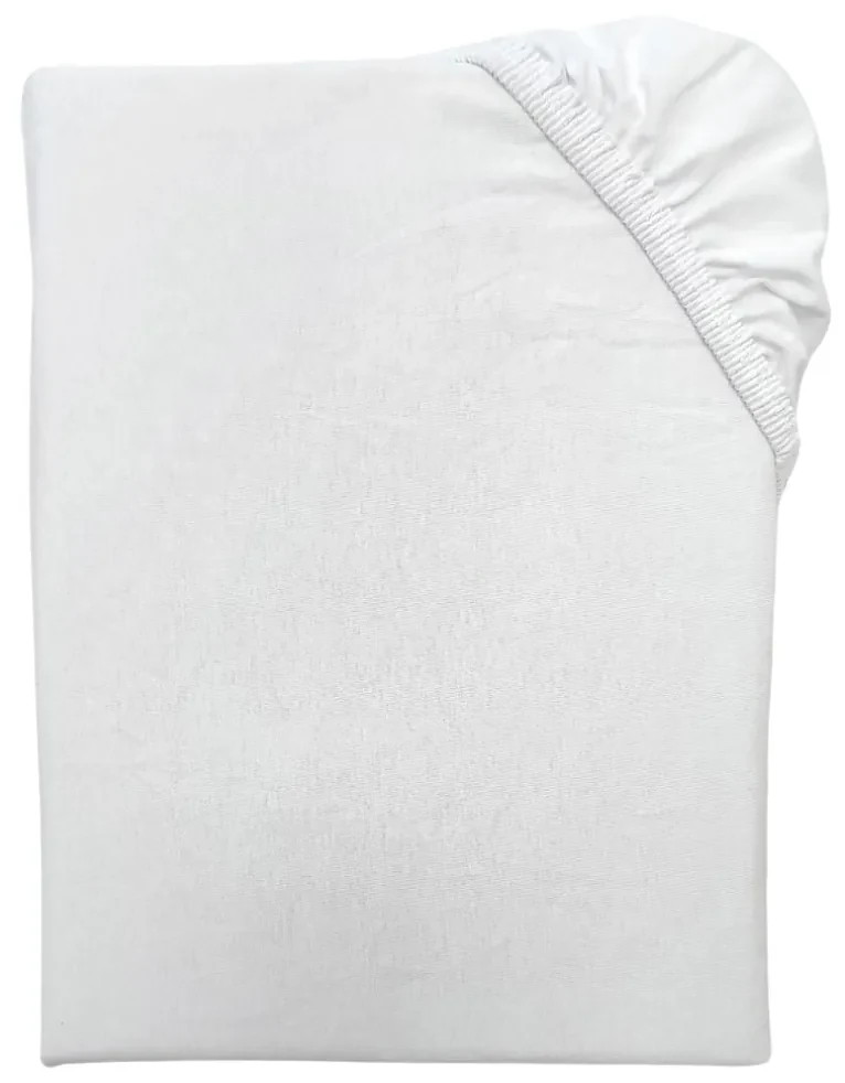 Posteľná plachta jersey biela TiaHome - 90x200cm