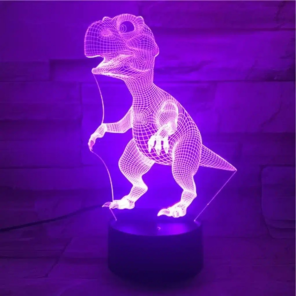 3Dmix 3DL-CRK046 – 3D LED nočná lampa - Dinosaurus (mláďa) (Crack základňa)