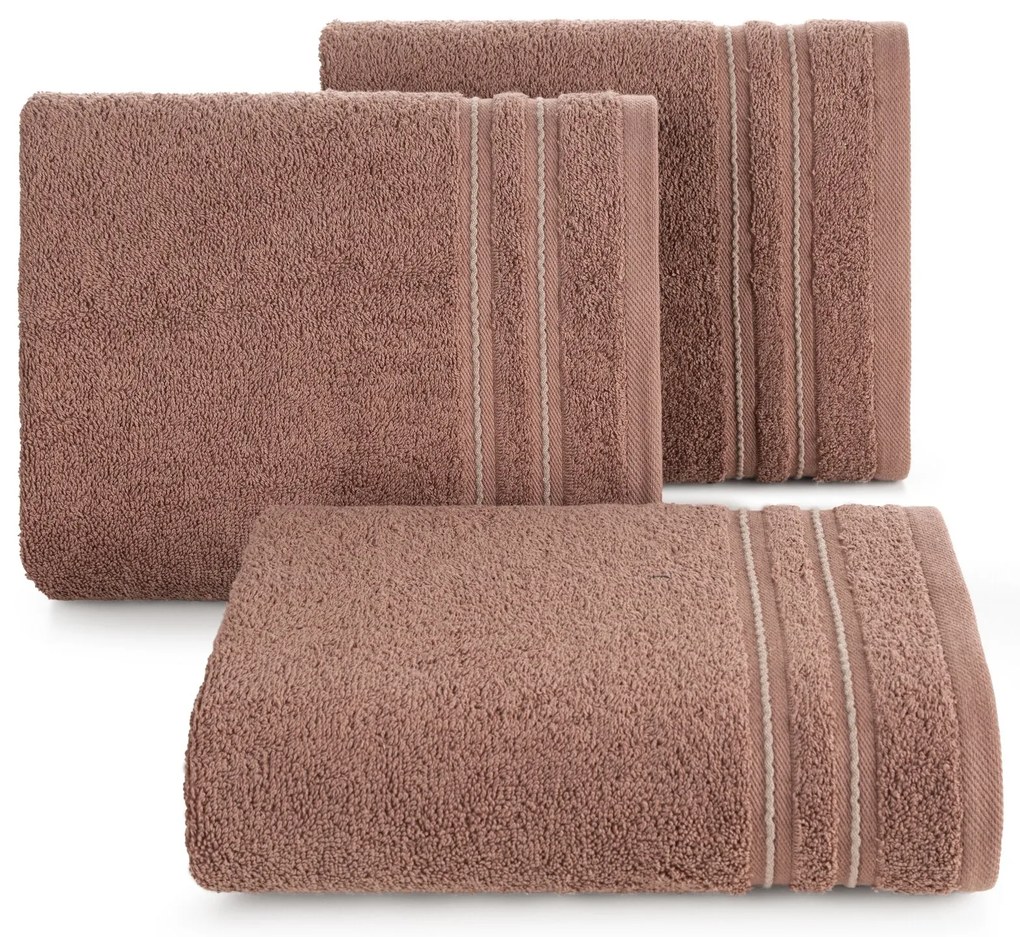 BAVLNENÝ UTERÁK KEMINA 70X140 CM TEHLOVÁ