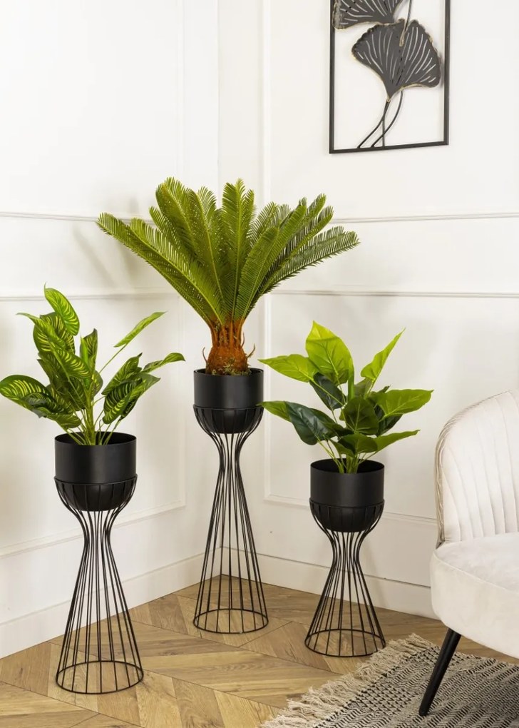 Kvetináč na stojane LOFT V 56 cm čierny