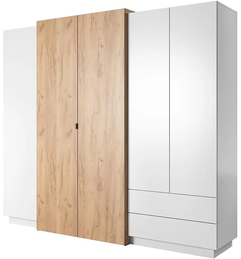 Skriňa 3d A 230 Biely/Dub Craft zlatý