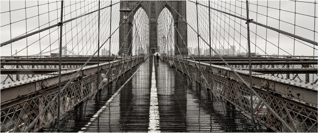 Obraz - Brooklynský most (120x50 cm)