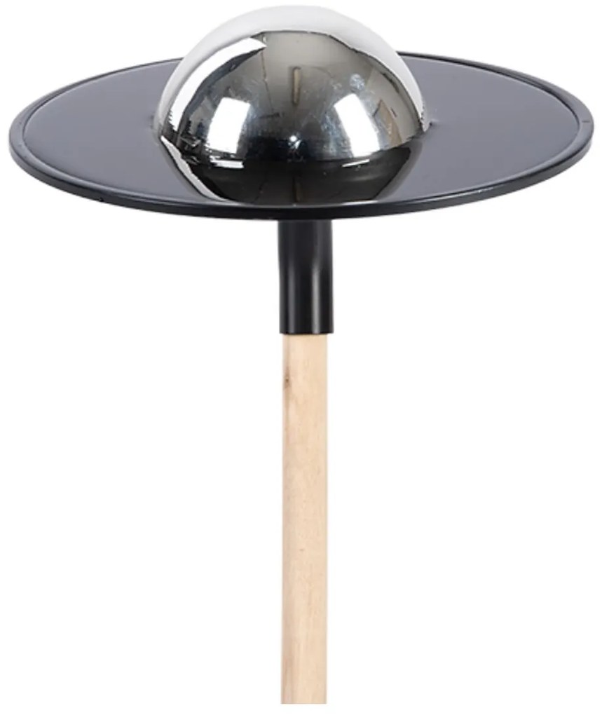 Zapichovacie napájadlo pre vtáky Globe, 116,5x26,5 cm, kov, čierna