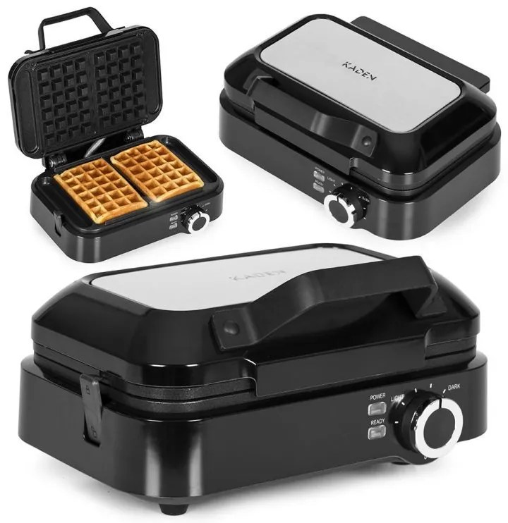 Gofrovač, vaflovač s nepriľnavými doskami -  1200 W s reguláciou teploty