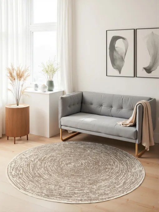 Koberec Hanse Home Gloria Cavallo krémový / béžový kruh