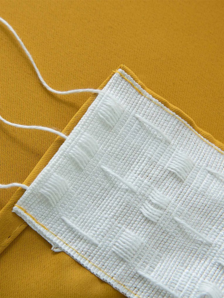 Blackout závesy Elias horčicová – 140 × 280 cm (2 ks) - riasiaca stuha