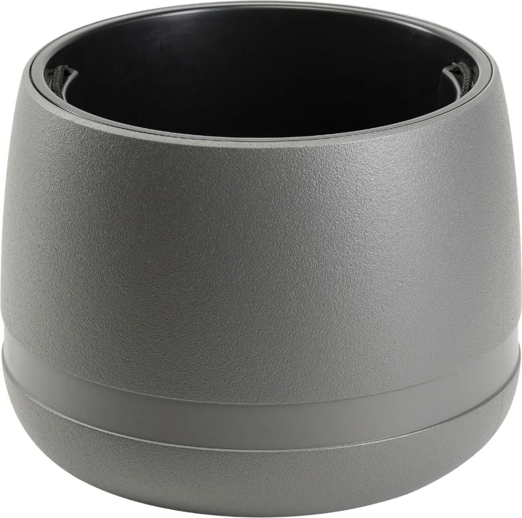 PLASTOVÝ KVETINÁČ LUNA VASE 42X32 CM ANTRACITOVÁ
