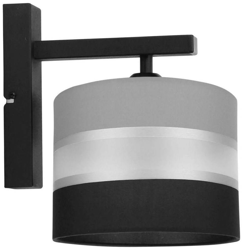 Nástenné svietidlo Elegance, 1x textilné tienidlo (výber z 5 farieb - kombinácia 2 farieb), (výber z 3 farieb konštrukcie)