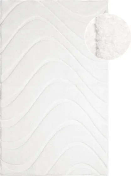 Kúpeľňový koberček WAVES 400 biely