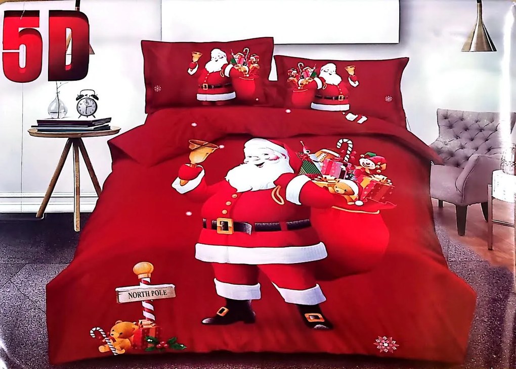 Obliečky Vianočný vzor B/4 Bavlna 7-dielna súprava