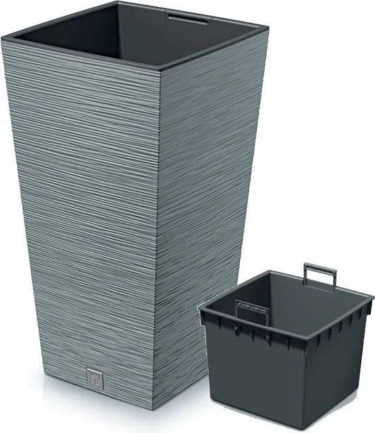 Plastový kvetináč DFSH300 29,5 cm - sivý betón