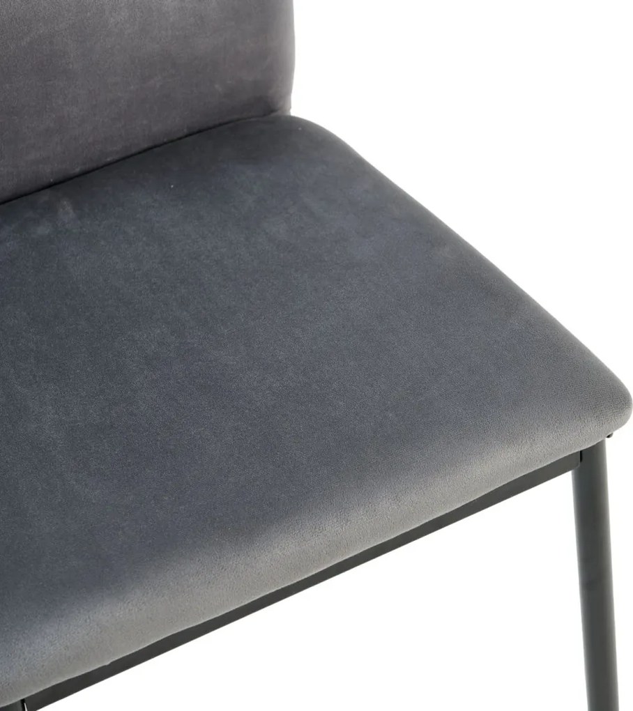 Jedálenská stolička Mette, stredne šedá látka