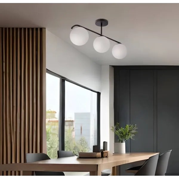 Luster na tyči AMADEO 3xE14/40W/230V čierna