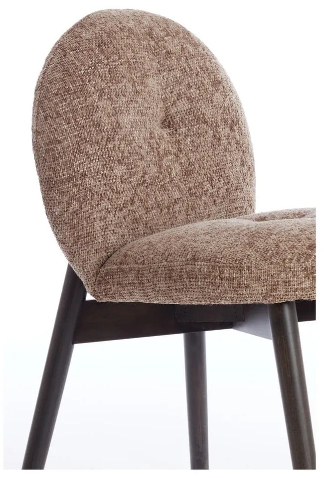 Hnedé čalúnené jedálenské kreslá v súprave 2 ks Sinosa – Light &amp; Living