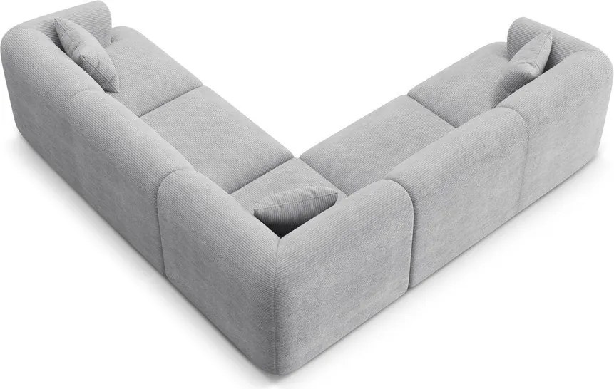 Svetlosivá menčestrová rohová pohovka Campi – Cosmopolitan Design