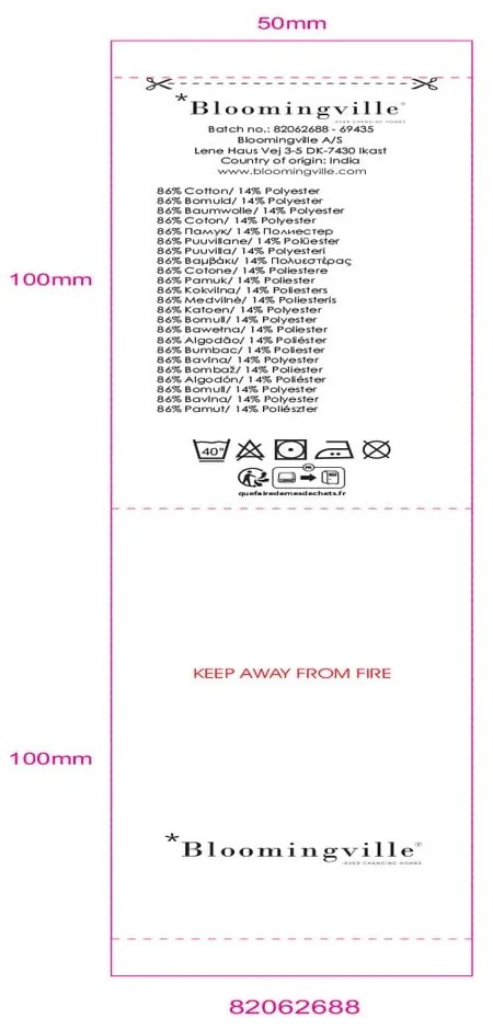Modrá deka 130x160 cm Nevine – Bloomingville