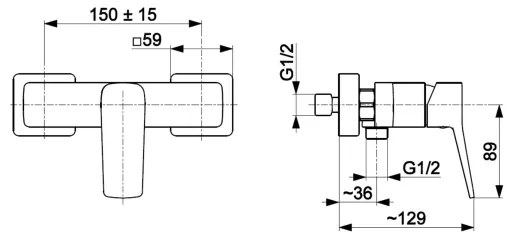 KFA Armatura 4526-010-81 - Sprchová batéria MALAGA čierna