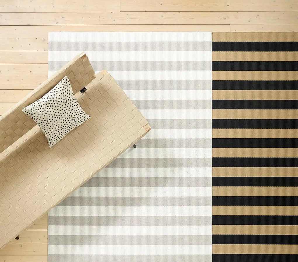 Woodnotes | Koberec Big Stripe - Sivo-biela / 80x140 cm