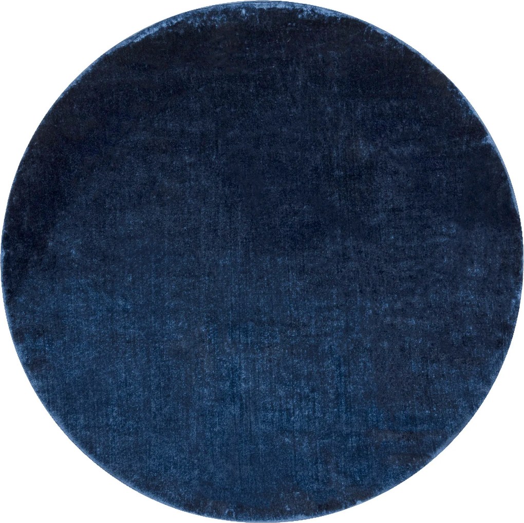 Dywany Łuszczów, Kusový koberec Visco Rabbit Dark blue 10 kruh, 120x120 (priemer) kruh, modrá, detská izba