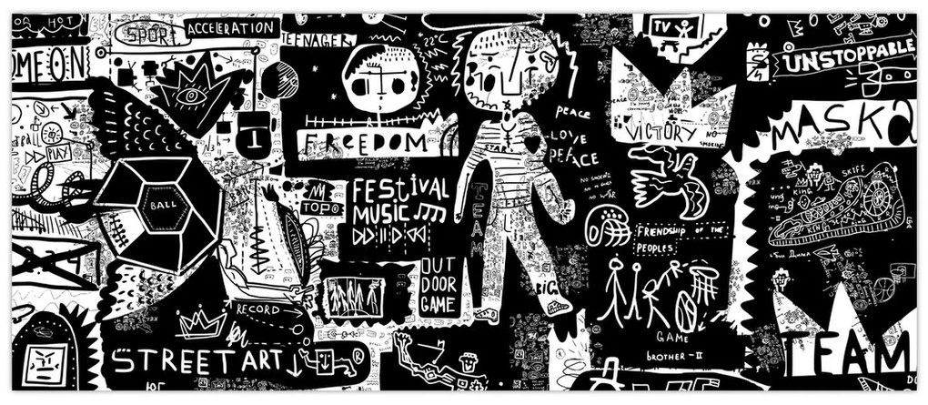 Obraz - Graffiti (120x50 cm)