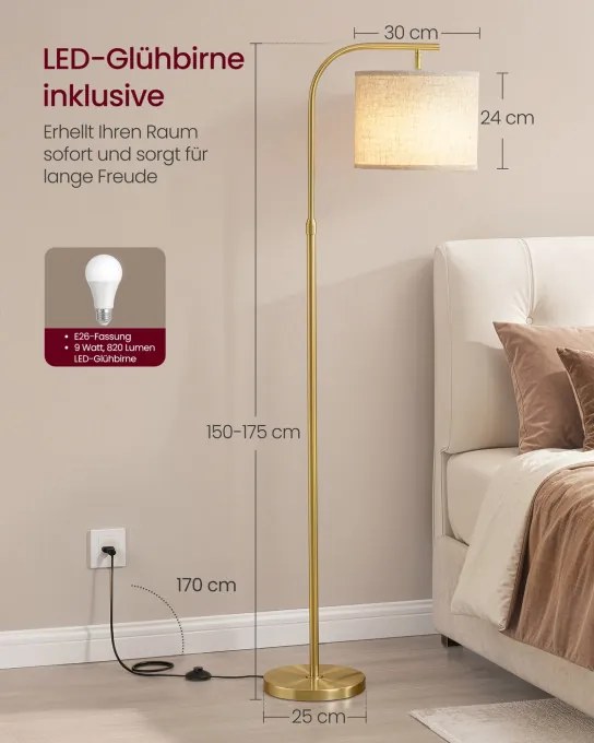 Stojaca lampa s tienidlom LFL006AB02