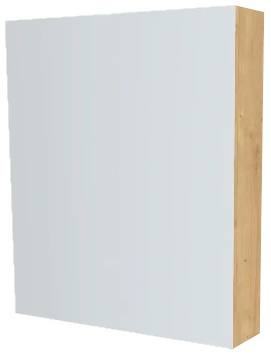 Mereo, Mereo Kúpeľňová zrkadlová skrinka 60 cm, galerka, 1x dvierka ľavá, Multidecor, Dub Arlington, MER-CN798G61DARL