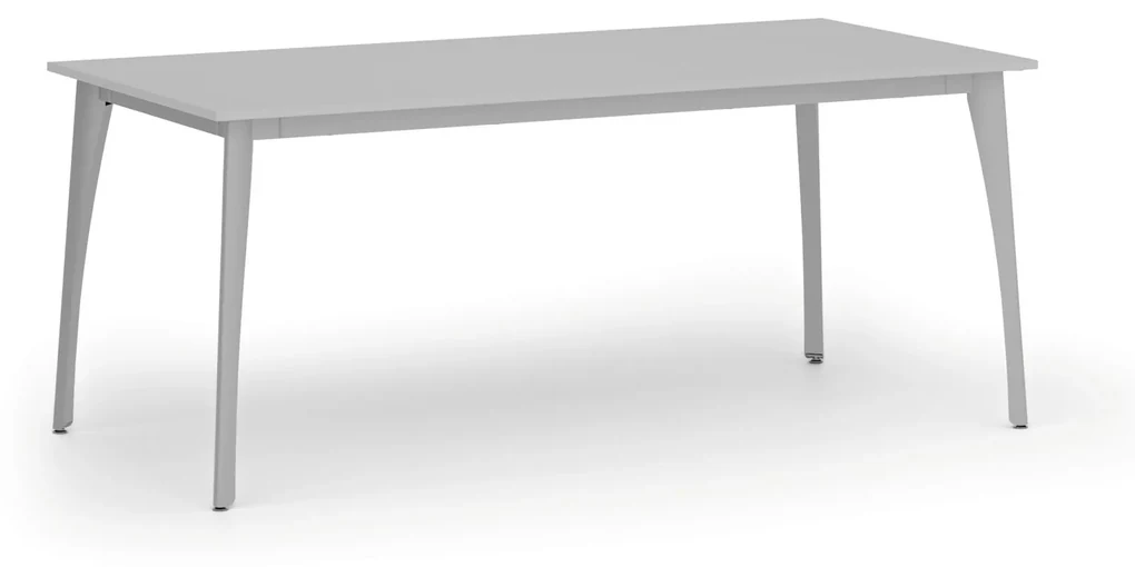 Rokovací stôl PRIMO OMEGA, 1800 x 900 mm, sivá podnož, sivá