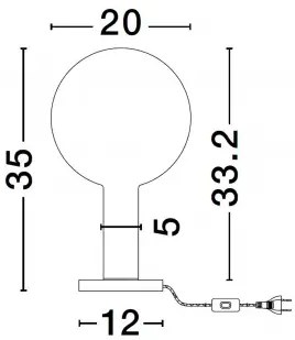 LED stmievateľná zlatá stolná lampa Nostos