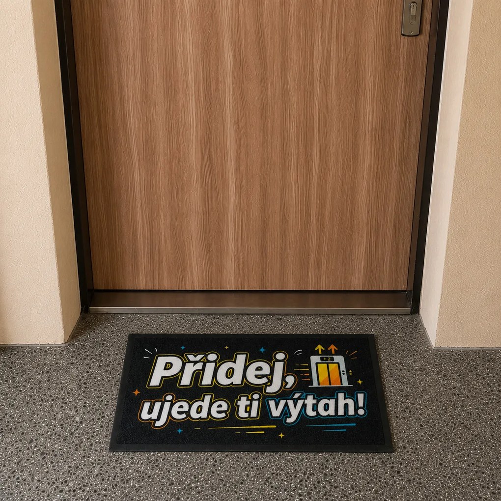 Mercury Flooring, Rohožka Pridaj, ujde ti výťah 40x60 cm - na von aj na doma, 40x60, čierna