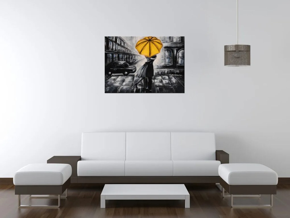 Gario Obraz na plátne Žltý bozk v daždi Rozmery: 90 x 60 cm