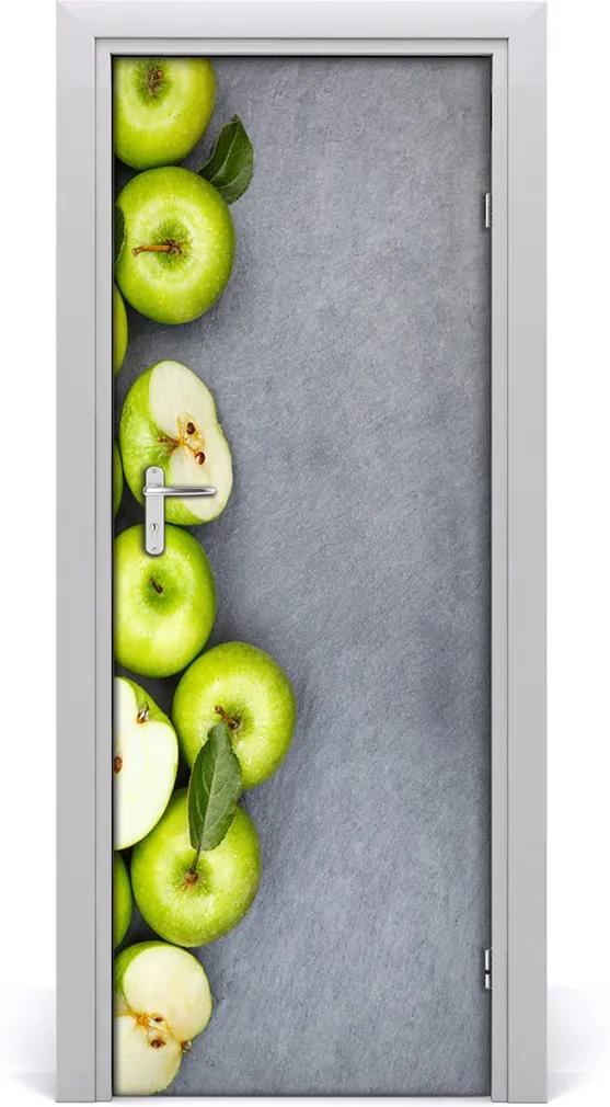 Fototapeta na dvere samolepiace  zelená jablká