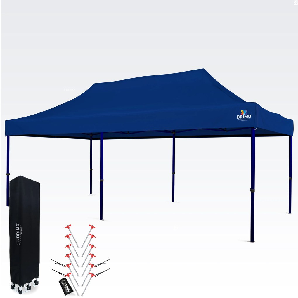 BRIMO Nepremokavý Párty Stan 3x6 m – Bezstarostná Oslava pod 16,5 m² Strechou - bez 3 stien - Modrá 28