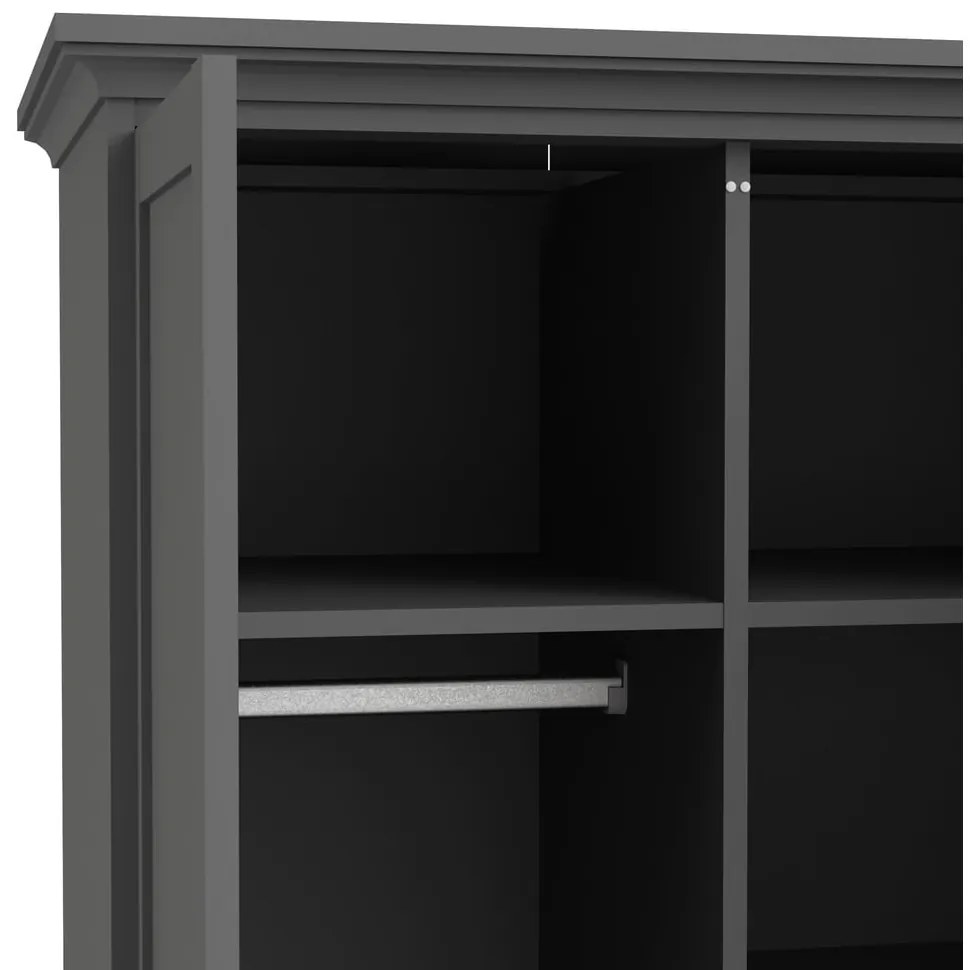 Sivá šatníková skriňa 96x201 cm Paris – Tvilum