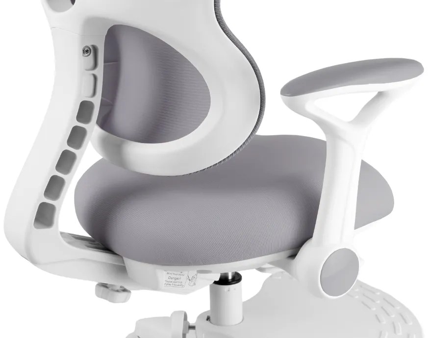 Detská rastúca stolička Neoseat JUNI 006 — látka, sivá