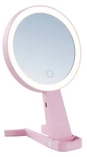 Immax 09102L - LED+CCT Stmievateľné kozmetické zrkadlo SWEET LED/3W/5V ružové