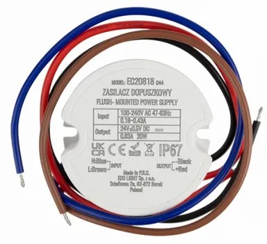ECOLIGHT 24V - 20W - 0,8A - IP67 vodeodolný zdroj pre LED pásik