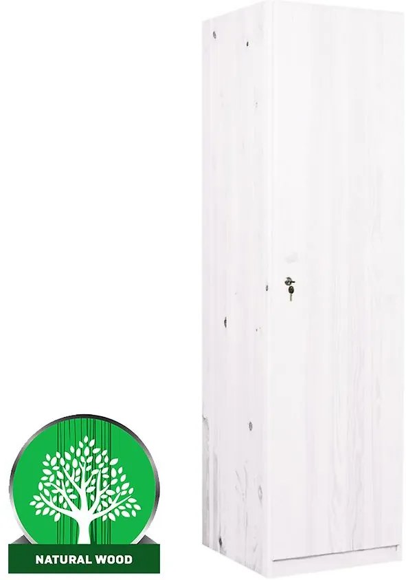 Skriňa 60 eko borovica morená biela