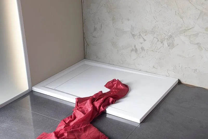 Polysan Polysan, VARESA sprchová vanička z liateho mramoru so záklopom, obdĺžnik 110x90x4cm, 72938