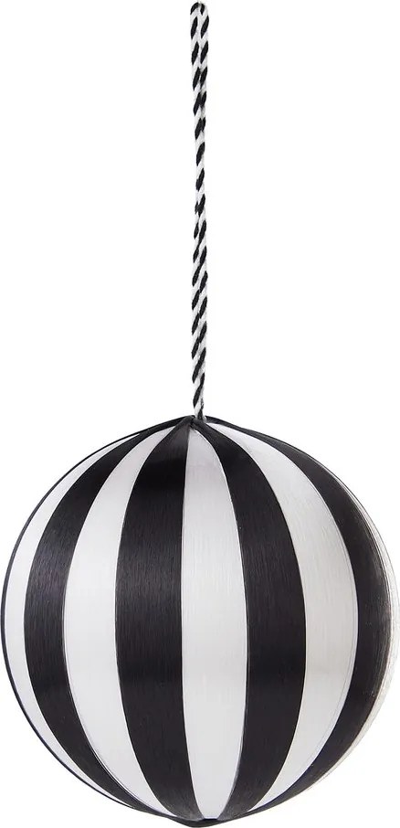 HANG ON Guľa pruhy 8 cm - čierna/biela