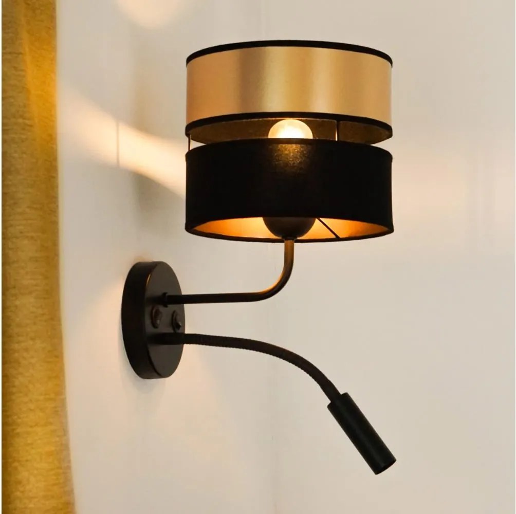 Brilagi - Nástenná lampa ROYAL 1xE27/15W/230V + 1xG9/3W čierna/zlatá
