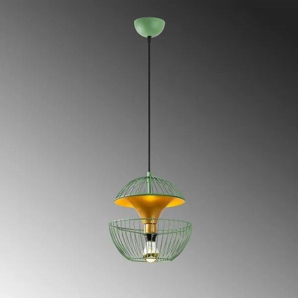 Luster na lanku TELMANDER 1xE27/40W/230V zelená