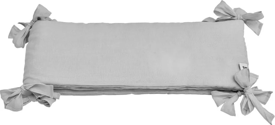Bellamy Sivý ľanový mantinel do postieľky STONE GRAY
