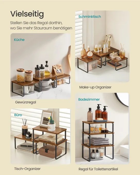 Set 3 kuchynských políc KCS220K02