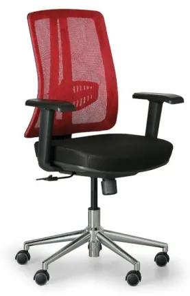 Kancelárska stolička HUMAN, čierna/červená