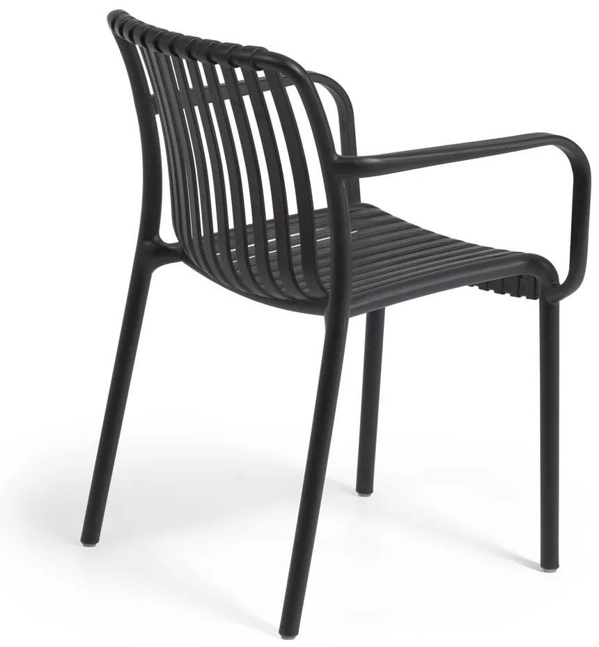 Čierna záhradná stolička Kave Home Isabellini