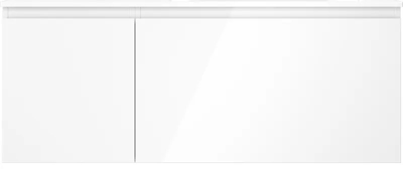 Mexen Orio, kúpeľňová skrinka 120 cm s pravým umývadlom Vela, 1S, 1D, biela lesklá, 91A13-12047-3-BBFF00-W23P00