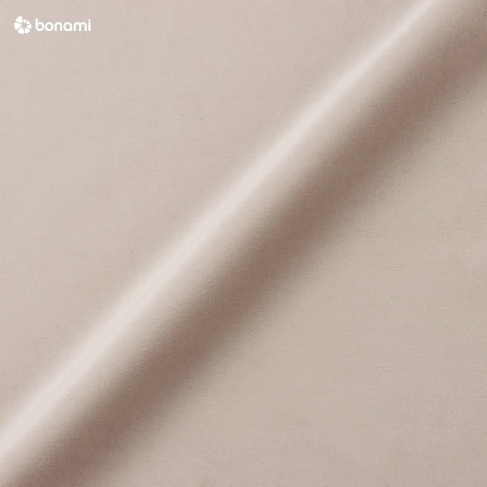 Krémová zamatová čalúnená dvojlôžková posteľ s úložným priestorom s roštom 180x200 cm Brody – Mazzini Beds