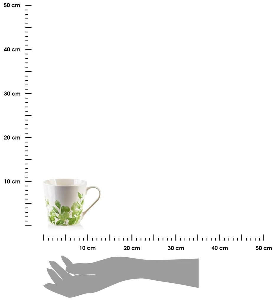 Porcelánový hrnček Eddy Leaves 400 ml