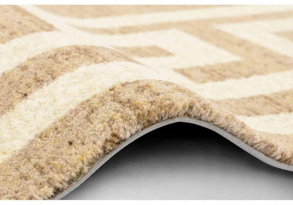 Svetlohnedý vlnený koberec 133x180 cm Cesar – Agnella