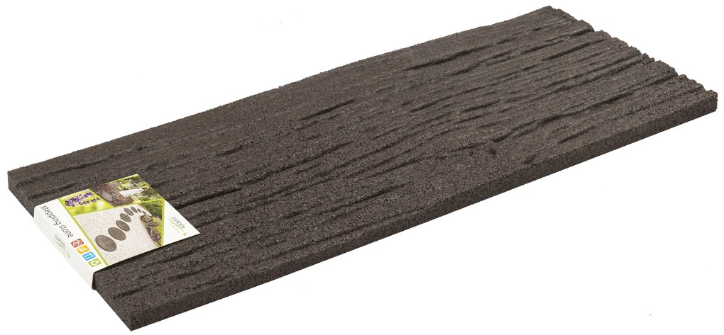 Dekoratívny záhradný nášľap Railroad Tie hnedá, gumový MHEU5000077